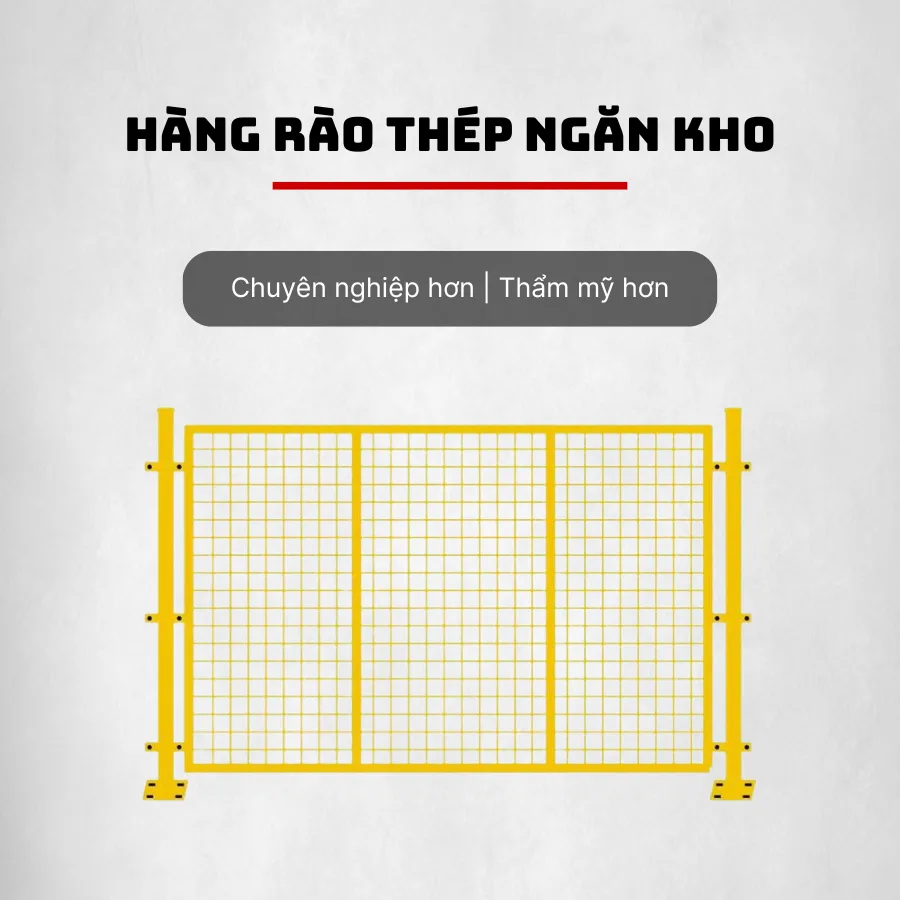 Hàng Rào Thép Ngăn Kho - Vách Lưới Thép Nhà Xưởng