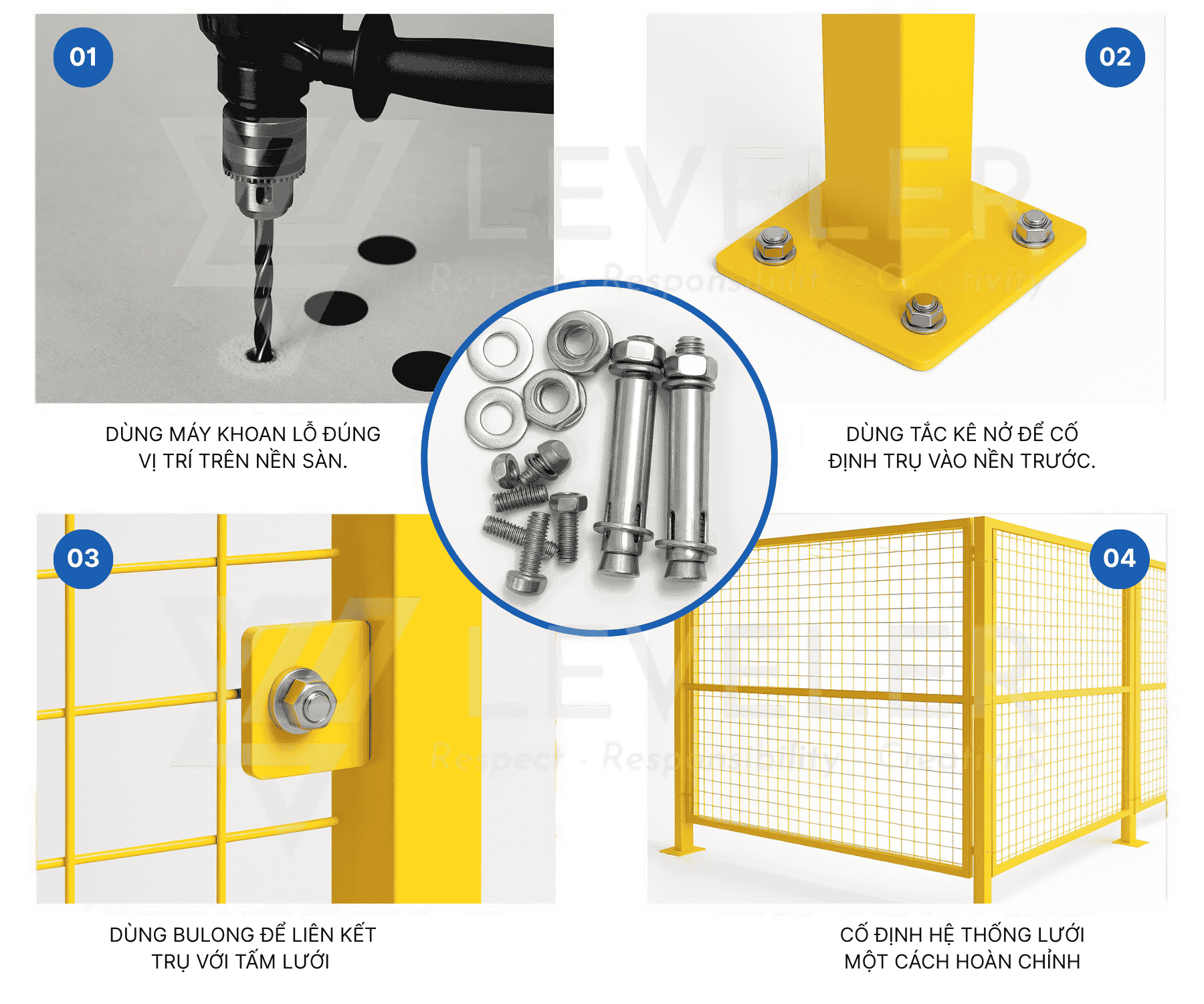Hướng dẫn lắp đặt hàng rào vách lưới công nghiệp