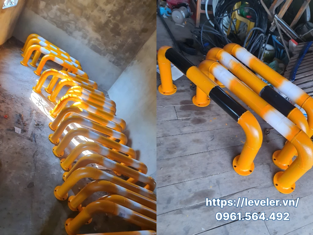 Rào Chắn Chữ U thép đen phi 60mm dày 3mm