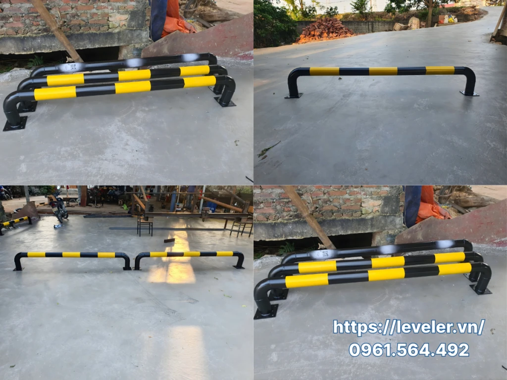Rào Chắn Va Đập Chữ U sử dụng ống thép đen phi 60mm, dày 3mm