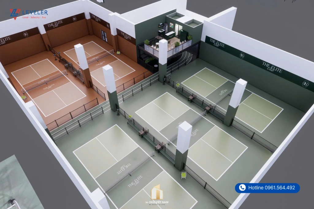 Thiết kế tổng thể hàng rào cho sân Pickleball