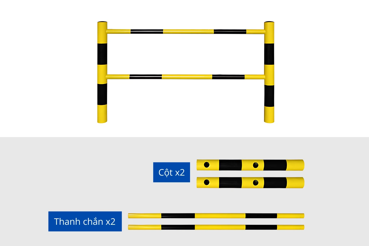Cấu tạo chi tiết Rào Chắn 2 Thanh