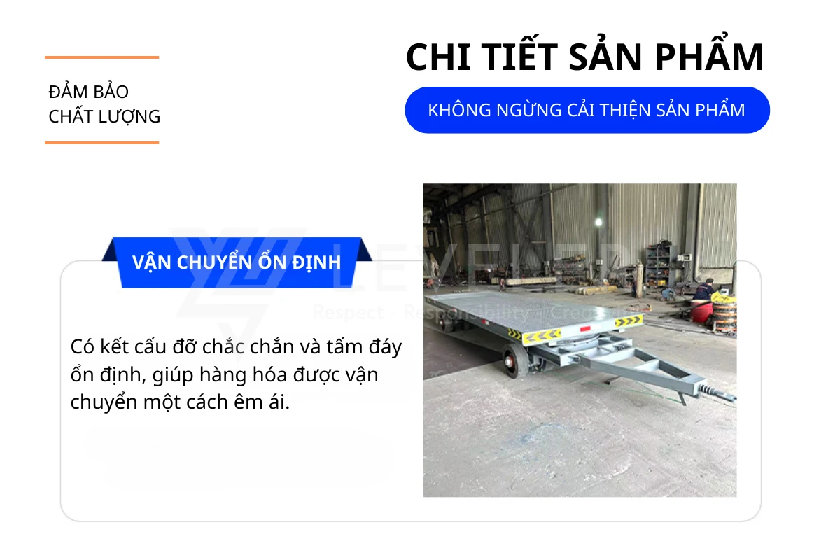 Cấu tạo Rơ Moóc Sàn Phẳng Kéo Hàng 5 – 10 Tấn