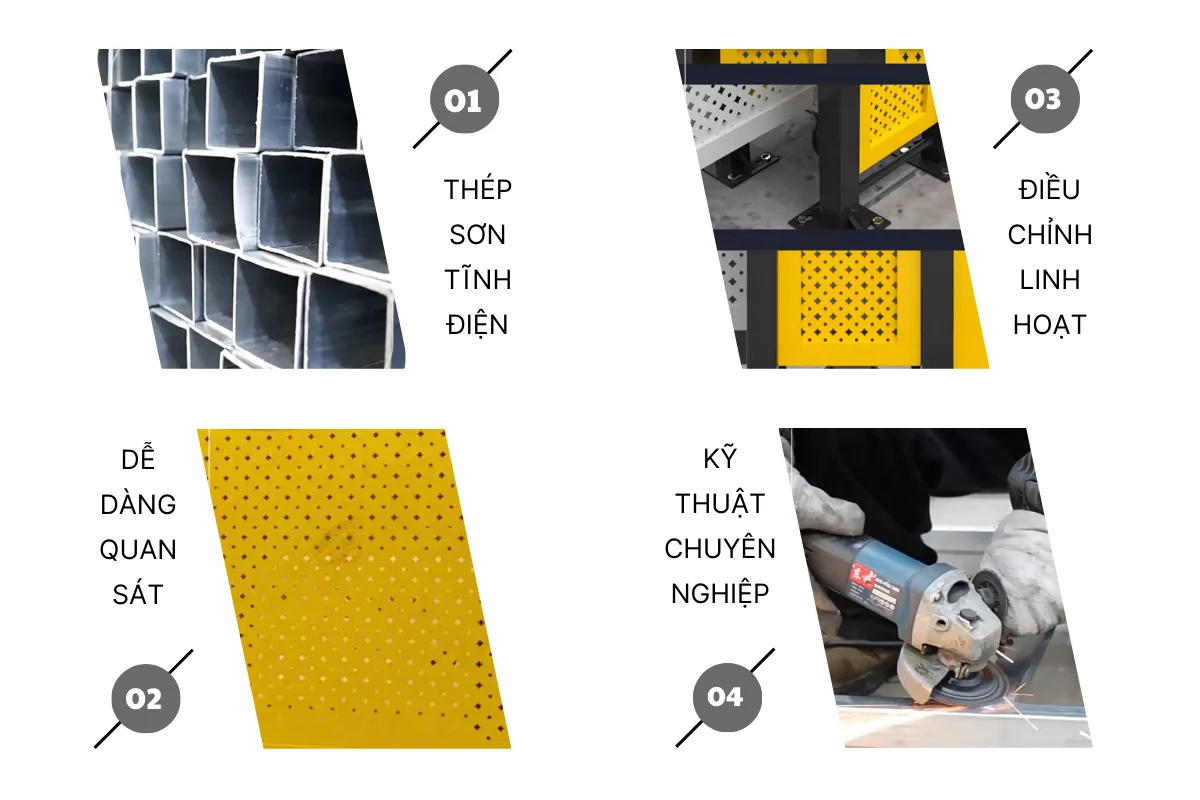 Đặc điểm nổi bật của hàng rào cách ly kho xưởng