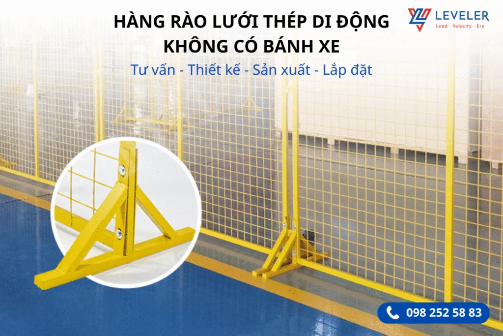 Hàng Rào Lưới Thép Di Động Không Có Bánh Xe