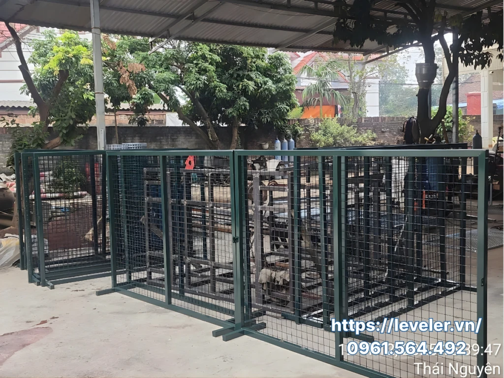 Hàng rào lưới thép di động không có bánh xe cho kho hàng