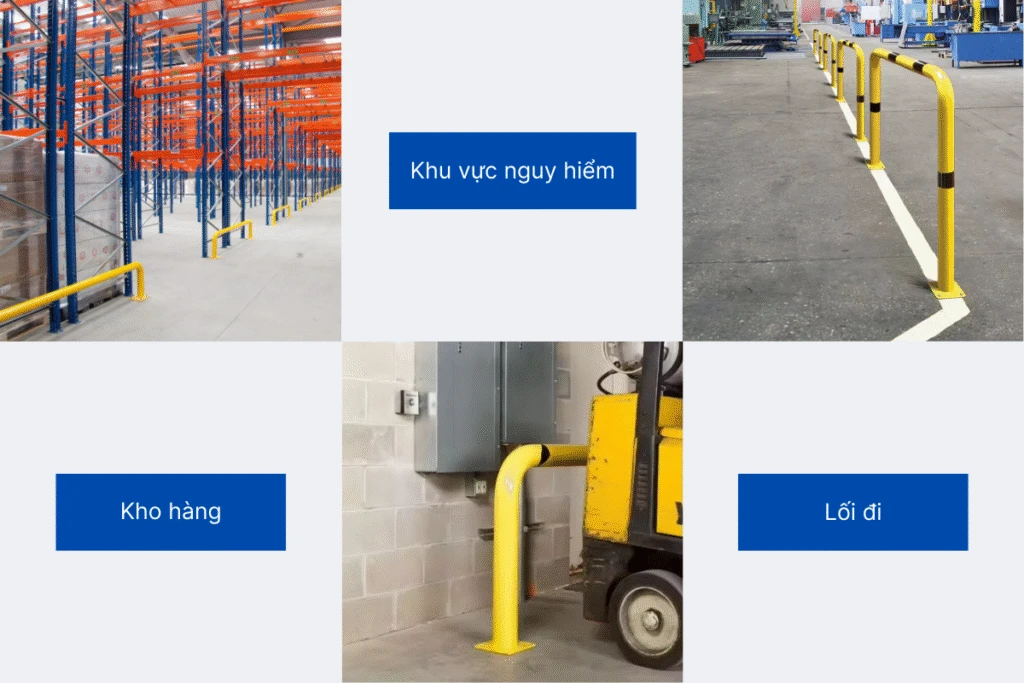 Những khu vực áp dụng trong kho xưởng