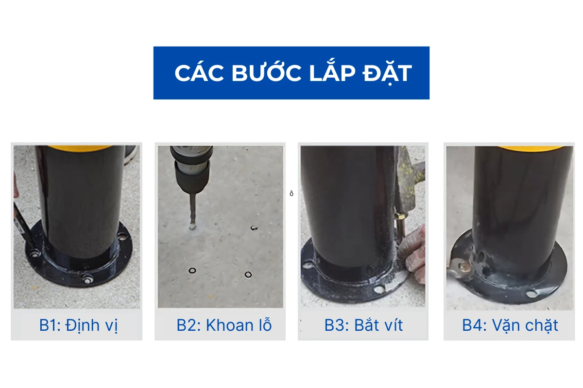 Quy trình 4 bước lắp đặt tại LEVELER