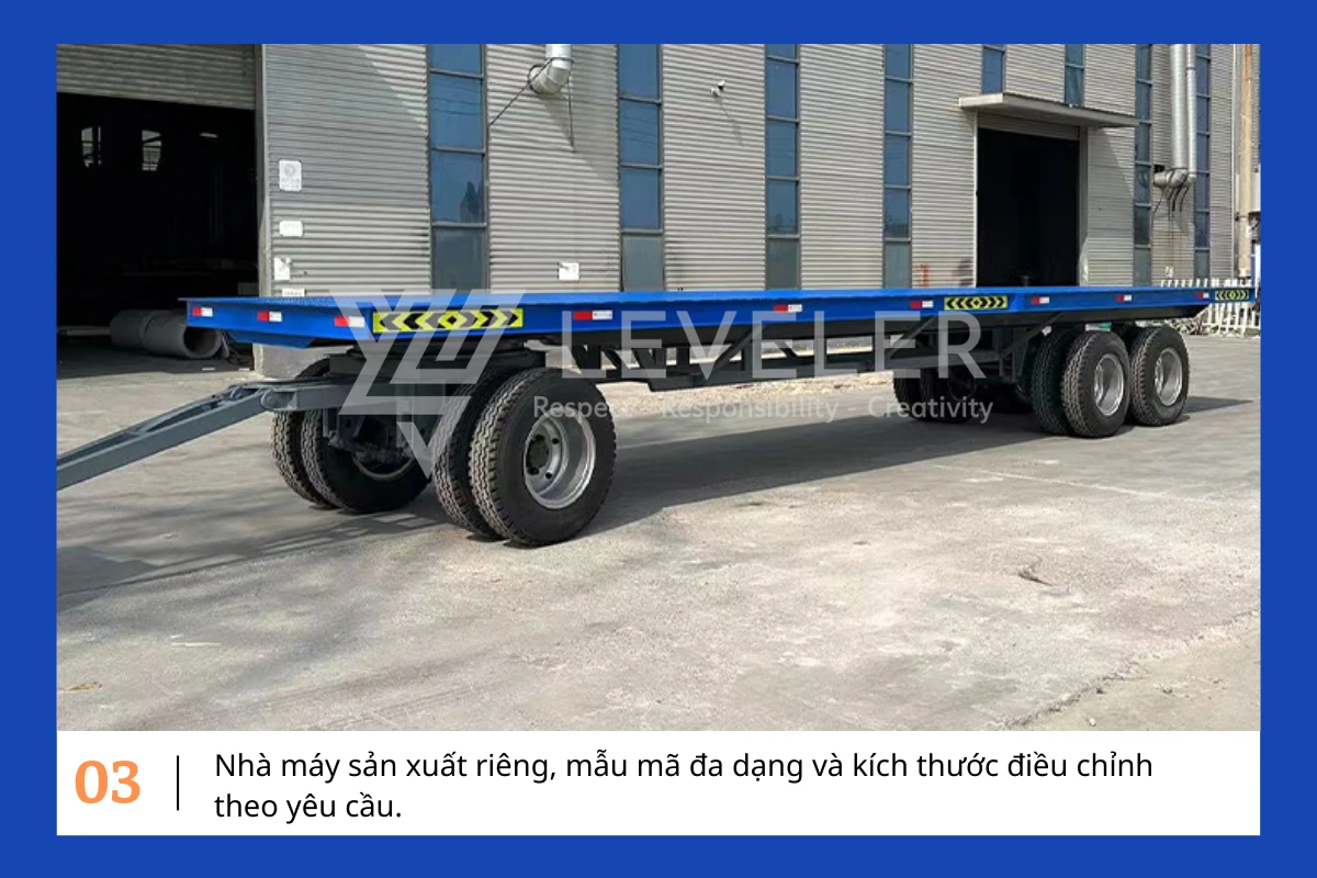 Đặc điểm nổi bật của Rơ Moóc Kéo Hàng 20 – 50 tấn LEVELER