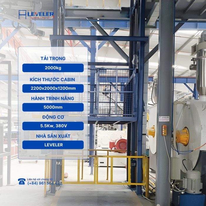 Thang nâng hàng thuỷ lực 5000kg LTNH5-5