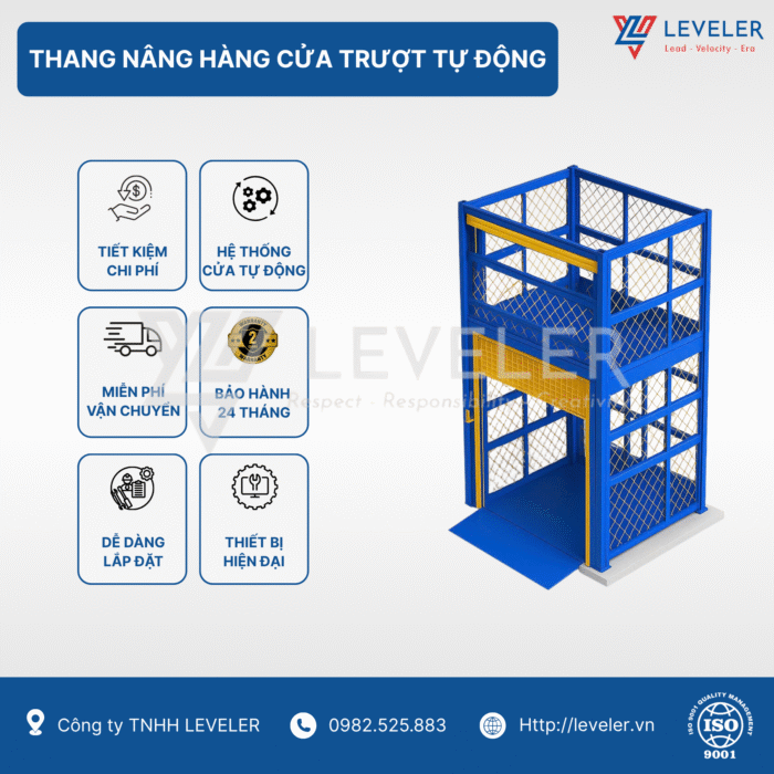 Thang Nâng Hàng Cửa Trượt Tự Động