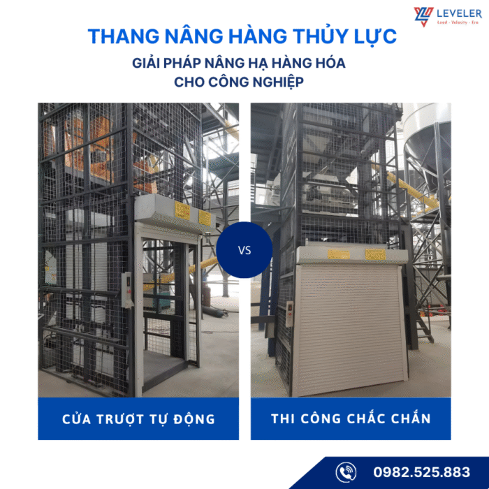 Thang nâng hàng cửa trượt tự động