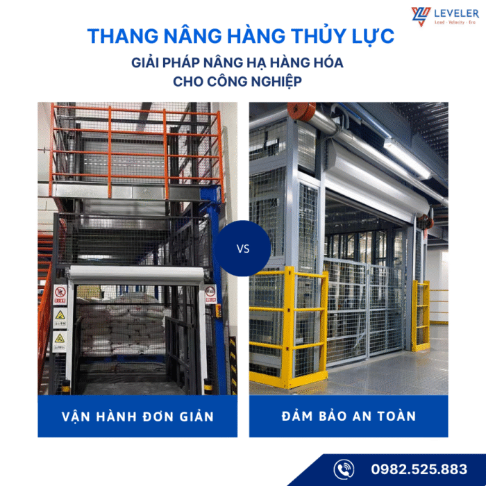 Thang nâng hàng cửa trượt tự động