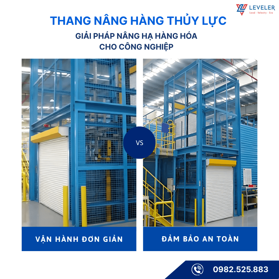 Thang nâng hàng cửa trượt tự động