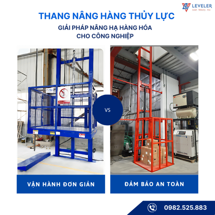 Thang nâng hàng 2 trụ