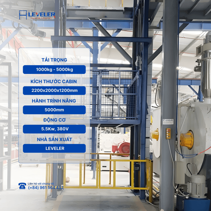 Thang nâng hàng thuỷ lực 1000kg - 5000kg