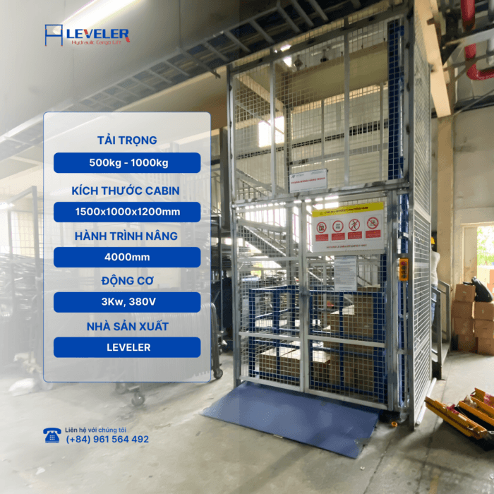 Thang nâng hàng thuỷ lực 500kg - 1000kg