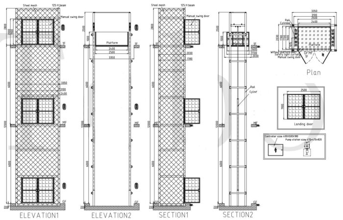 Thang Nâng Hàng Thuỷ Lực Cargo Lift - Hình ảnh 2