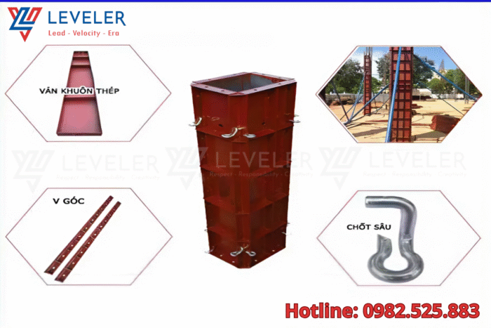 Gia công cốp pha cột vuông cho mọi công trình xây dựng- LEVELER - Ảnh 4