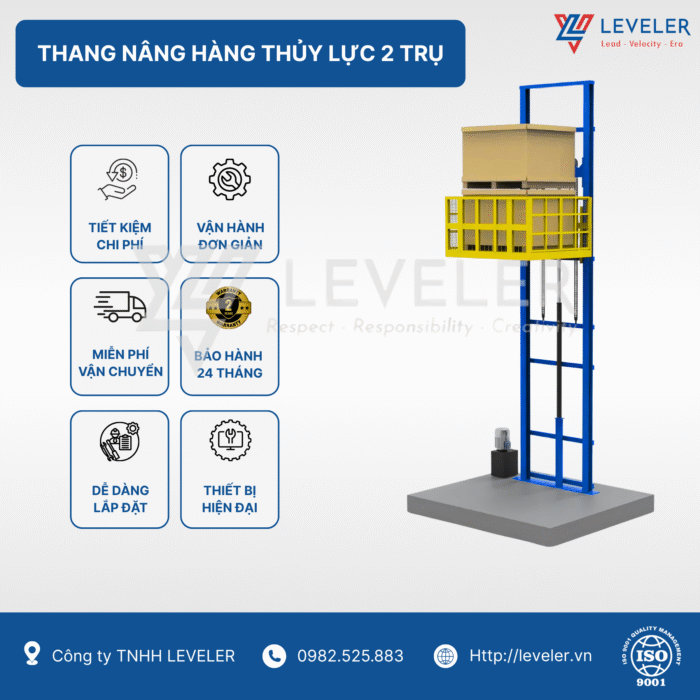 Thang nâng hàng thuỷ lực 2 trụ