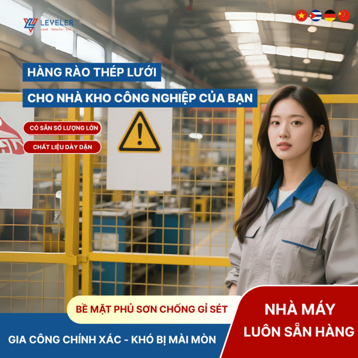 Hàng rào thép ngăn kho - Vách lưới thép nhà xưởng - Ảnh 2