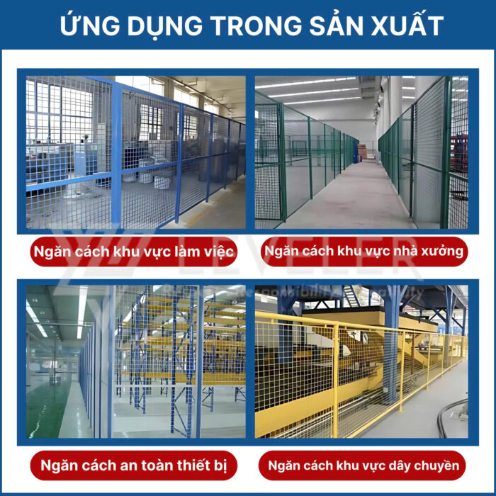 Hàng rào thép ngăn kho - Vách lưới thép nhà xưởng - Ảnh 3