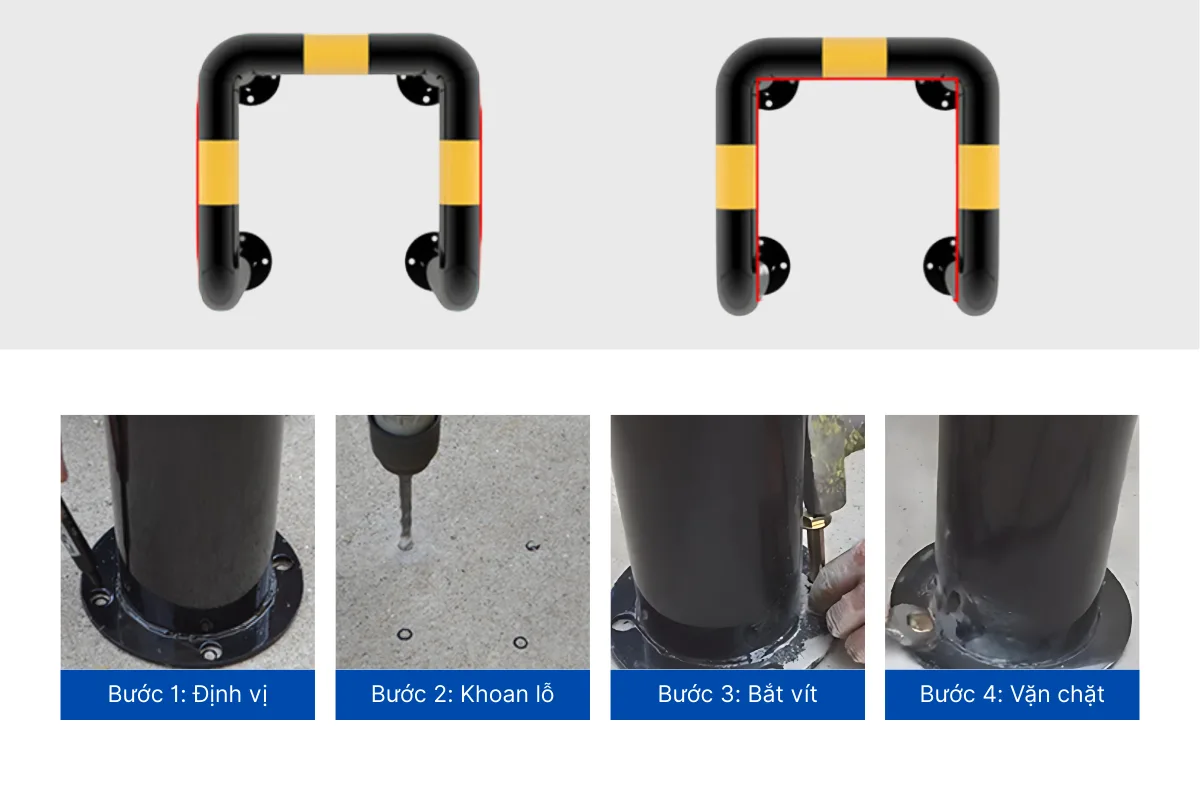 Quy trình lắp đặt 4 bước Quy trình lắp đặt 4 bước