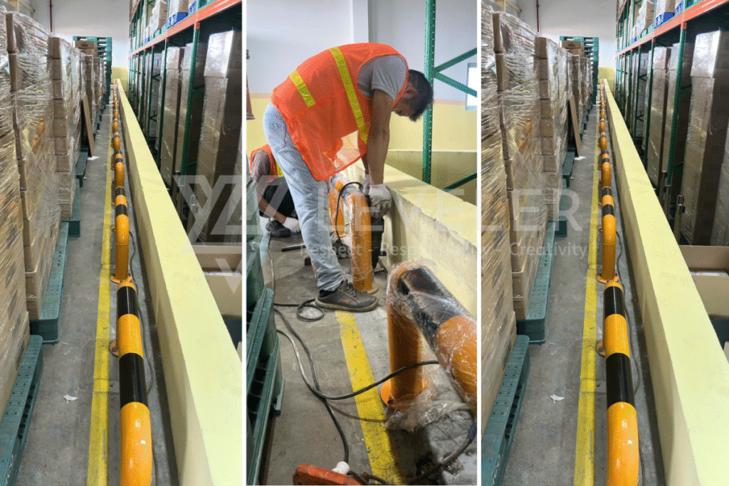 Thi công dự án lắp đặt rào chắn chữ U của LEVELER