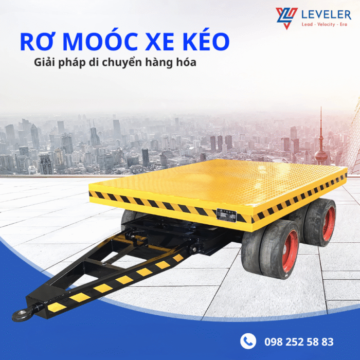 Rơ mooc sàn phẳng kéo hàng 1-3 tấn