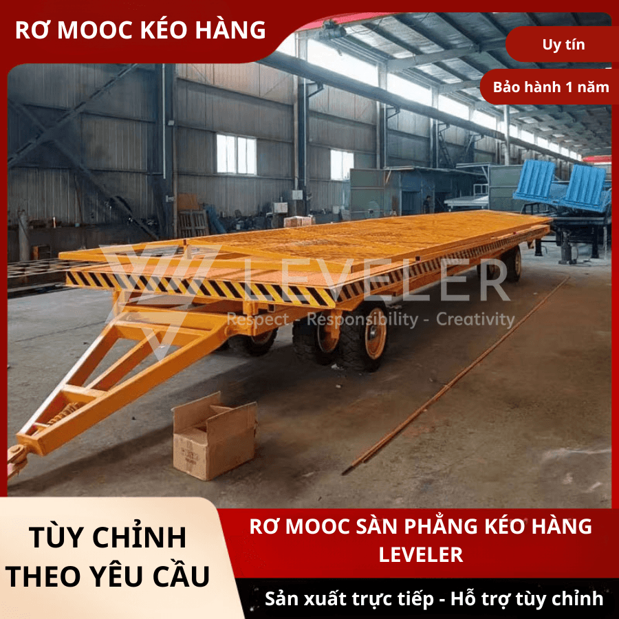 Rơ moóc sàn phẳng kéo hàng 100 tấn trở lên