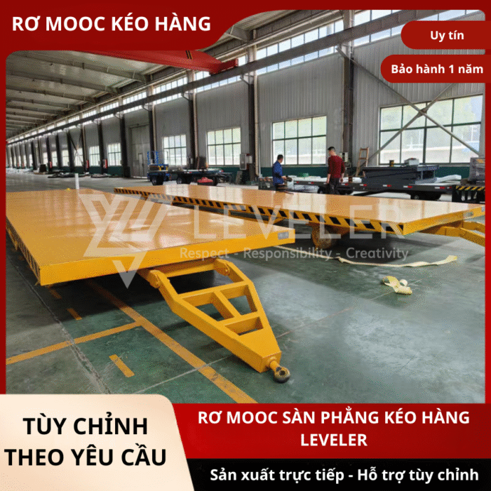 Rơ moóc sàn phẳng kéo hàng 100 tấn trở lên