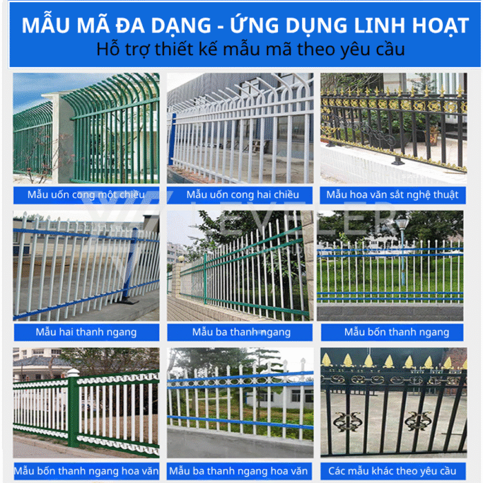 Hàng rào thép hộp mạ kẽm Leveler - Ảnh 5