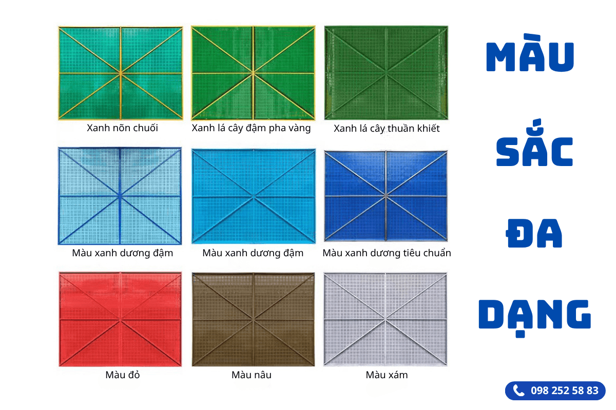 Màu sắc đa dạng