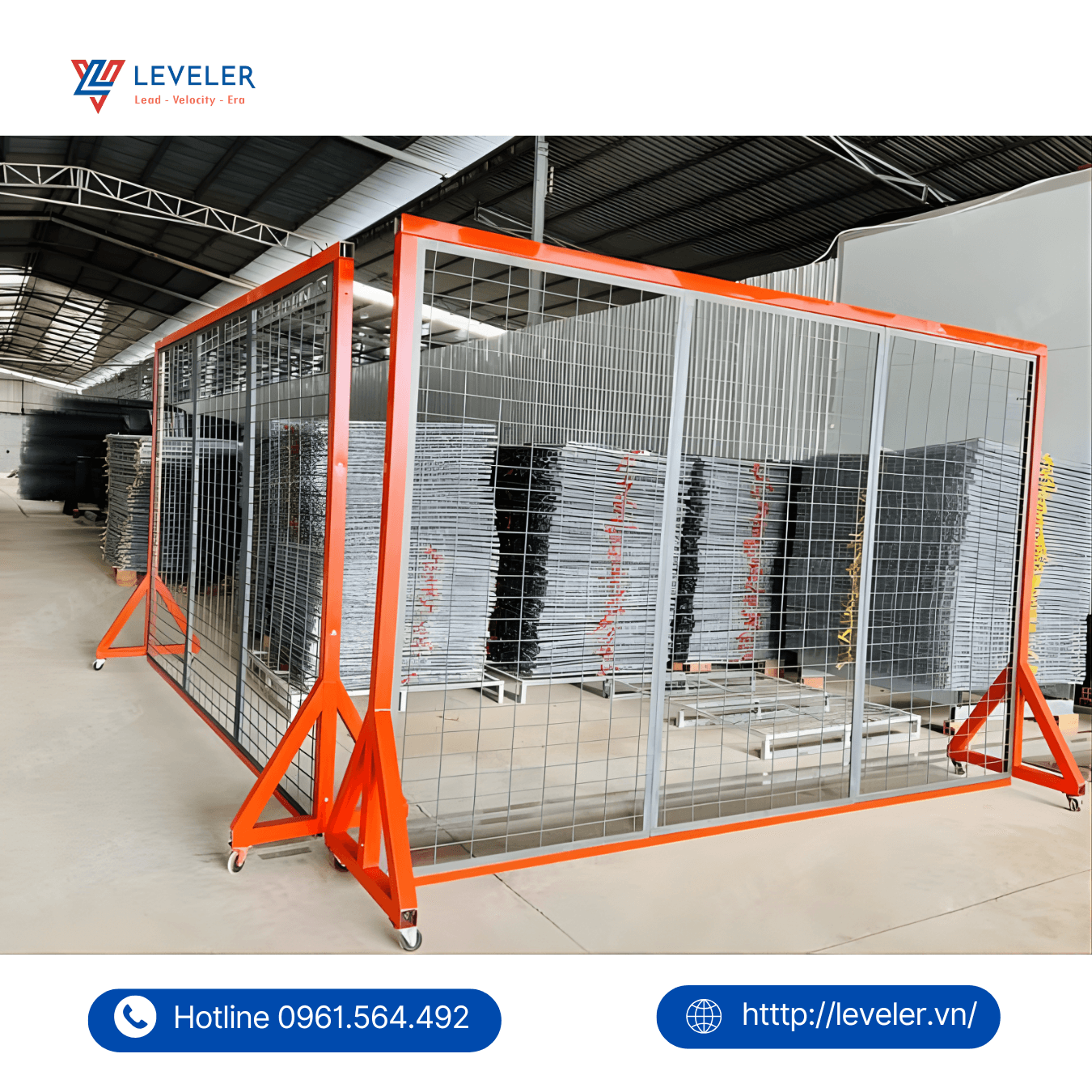 Hàng Rào Lưới Thép Di Động Có Bánh Xe - Ảnh 7