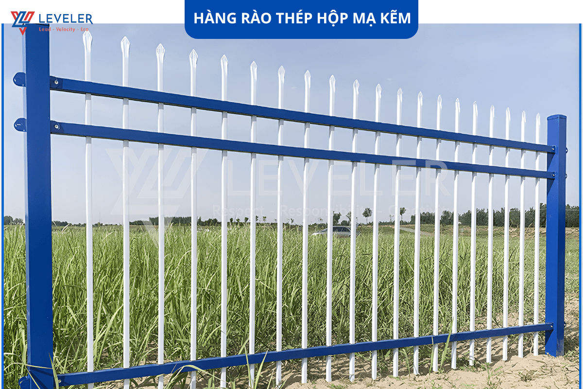 Hàng rào thép hộp mạ kẽm 