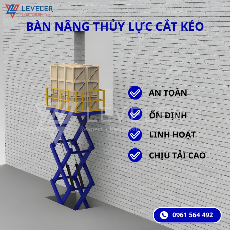 Bàn Nâng Thủy Lực Cắt Kéo - Ảnh 3
