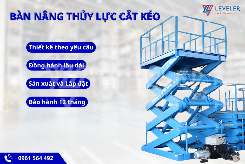 Bàn nâng thủy lực cắt kéo Leveler