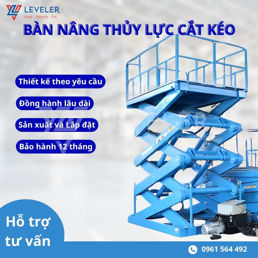Bàn Nâng Thủy Lực Cắt Kéo - Ảnh 2