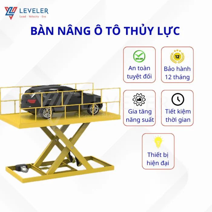 Bàn nâng ô tô thủy lực