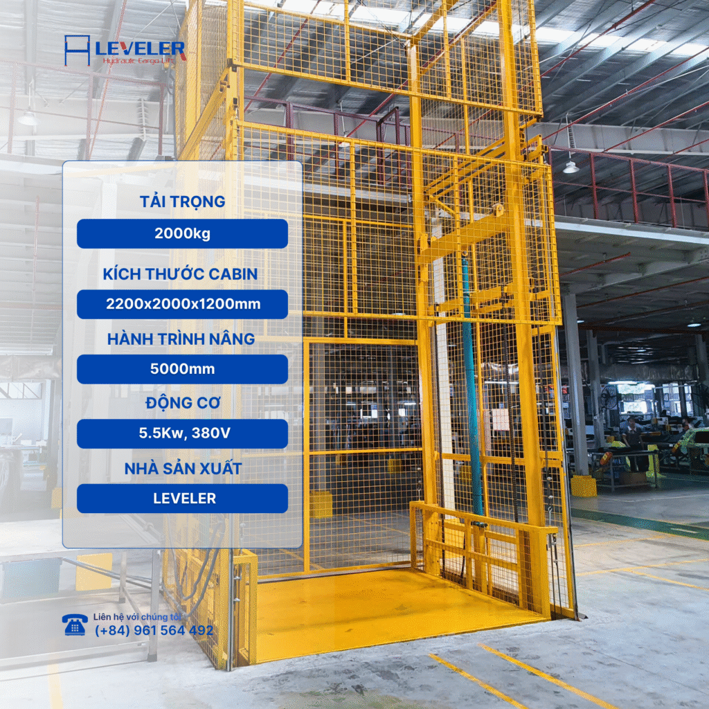 Thang nâng hàng 2 tấn LEVELER