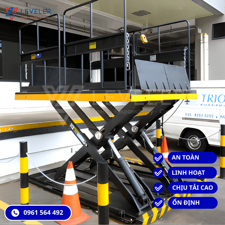 Bàn nâng thủy lực không hố pit