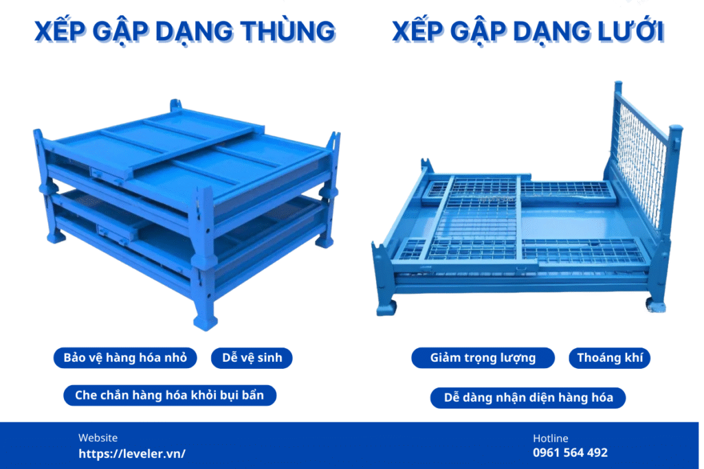 Các kiểu Pallet xếp gập phổ biến