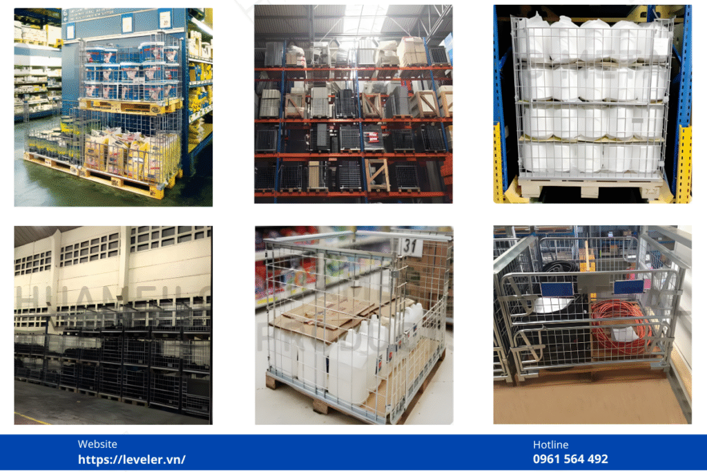 Ứng dụng của Pallet Lưới Sắt