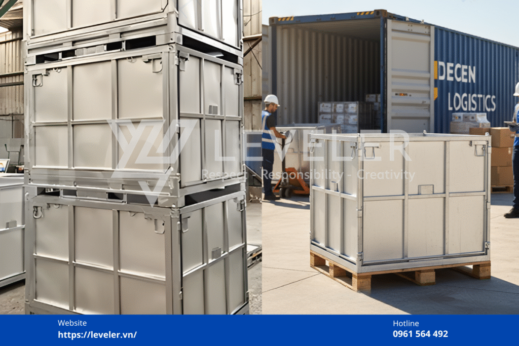 Ưu điểm của Pallet thùng sắt