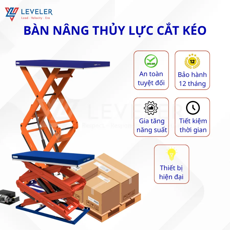 Bàn Nâng Thủy Lực Cắt Kéo