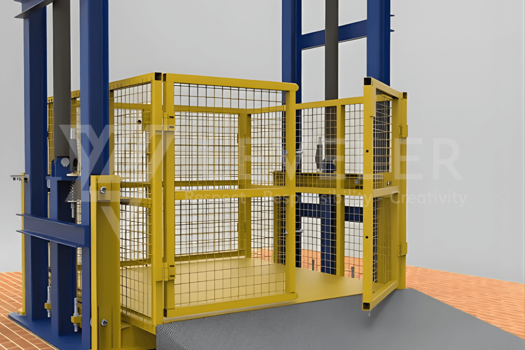 Cửa mở quay thang nâng hàng LEVELER