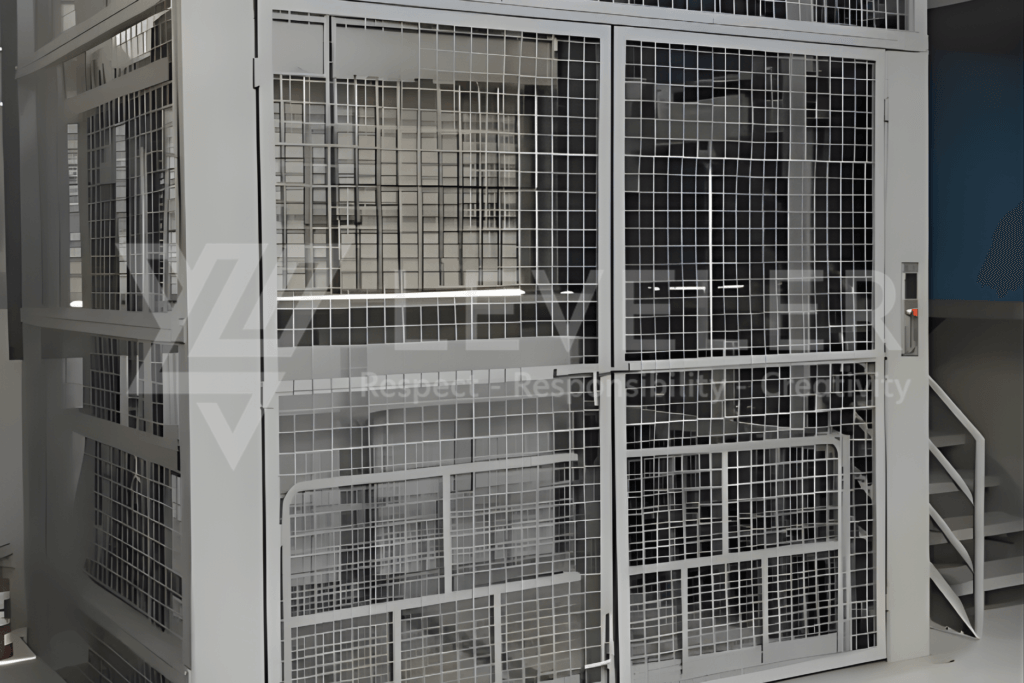 Cửa lưới kéo thang nâng hàng LEVELER