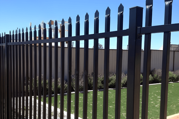 Hàng rào khung sắt hộp bọc