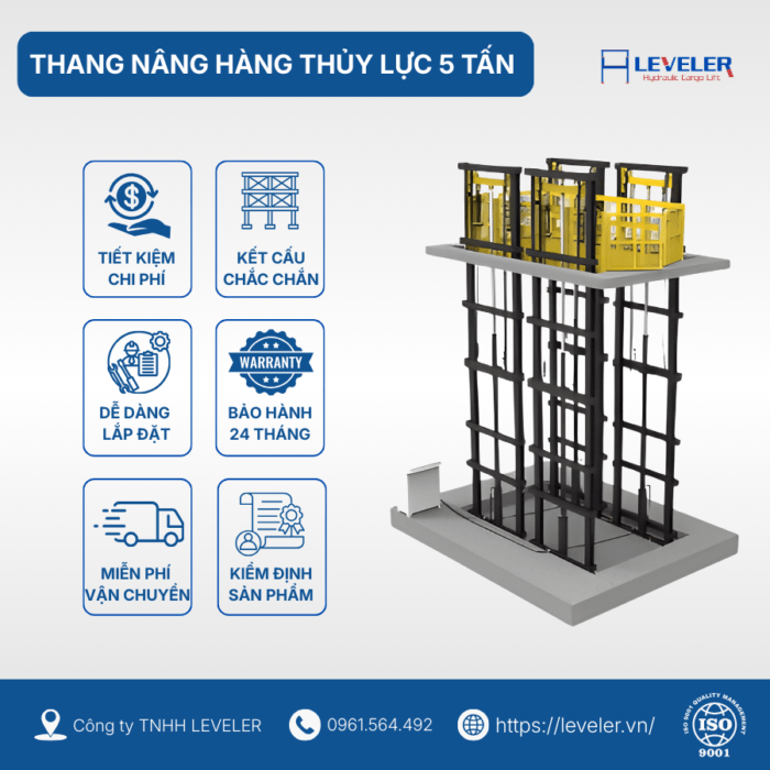 Thang Nâng Hàng Thủy Lực 5 Tấn