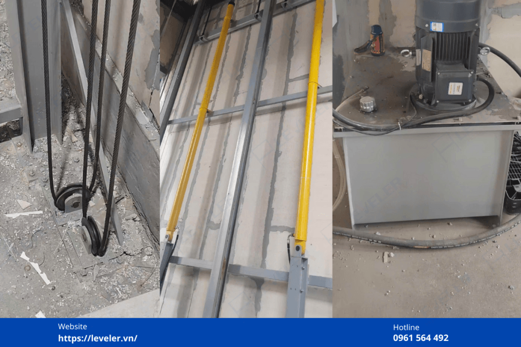 Cấu tạo chi tiết Thang Nâng Hàng Thủy Lực 5 Tấn LEVELER